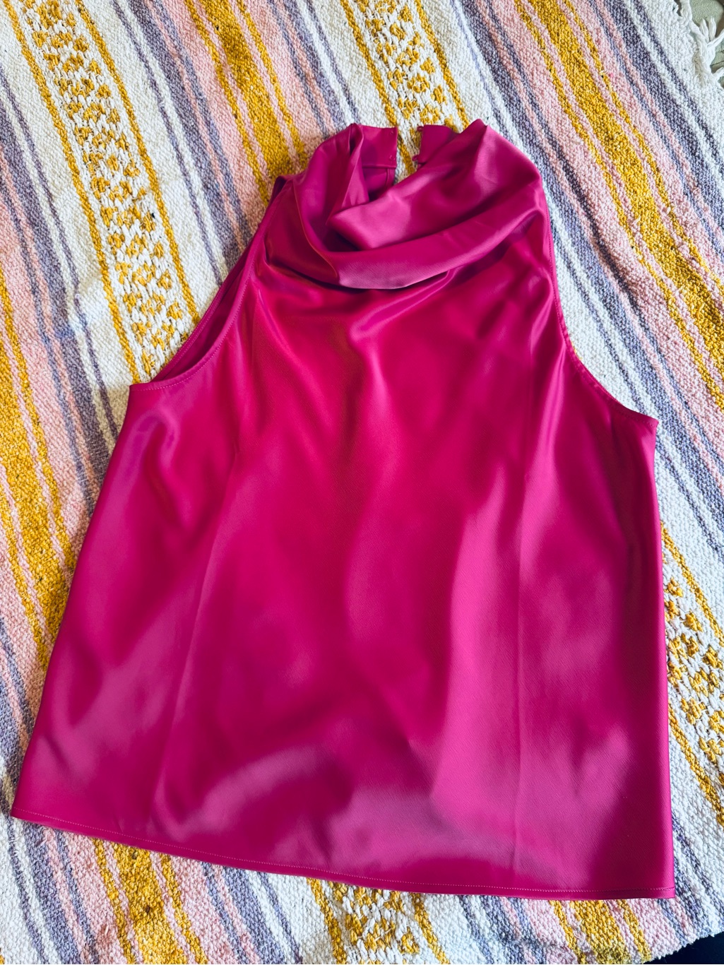 Sanctuary Sleeveless Cowl Neck Top - Magenta